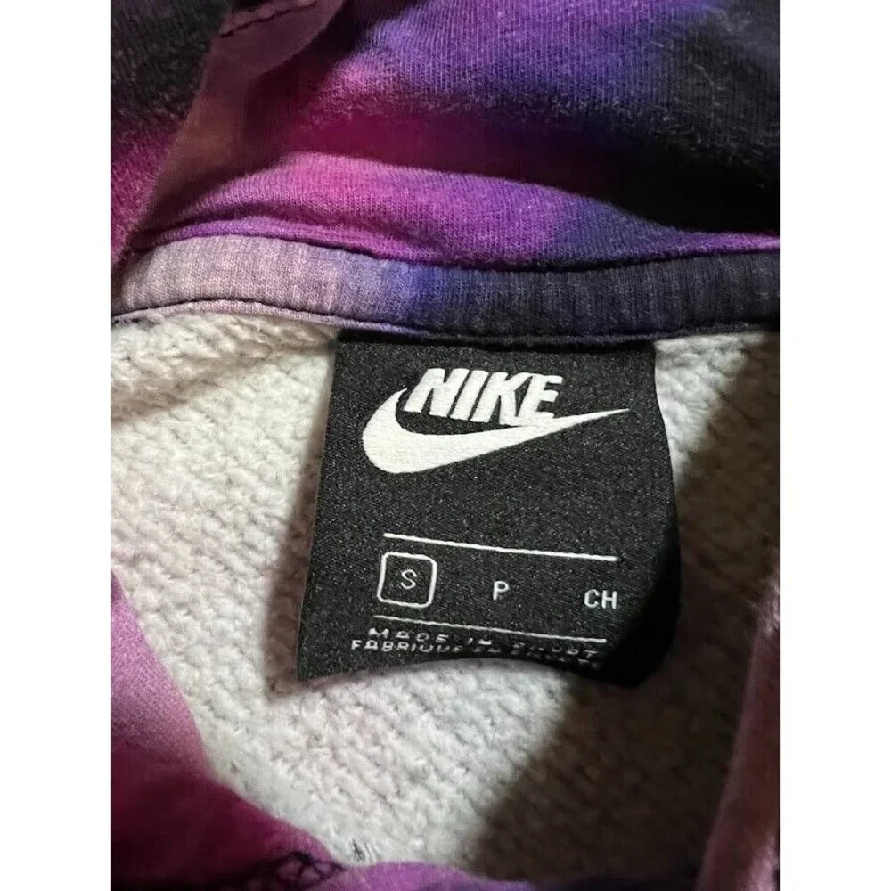 Nike Air Sweatshirt Adult Small Purple Tie Dye Pullover Long Sleeves Hoodie. - Picture 6 of 10